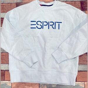 Esprit light blue crew neck sweatshirt size medium NWT